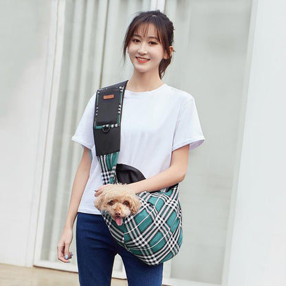 Lighteme Plaid Haustier-Umhängetasche (2 Farben)