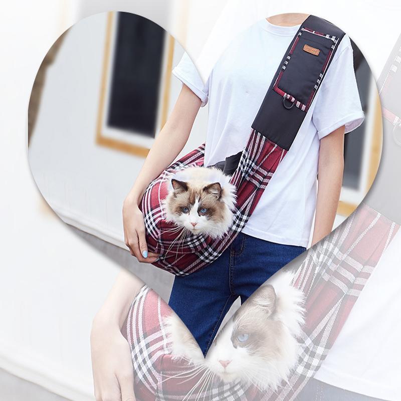 Lighteme Plaid Haustier-Umhängetasche (2 Farben)