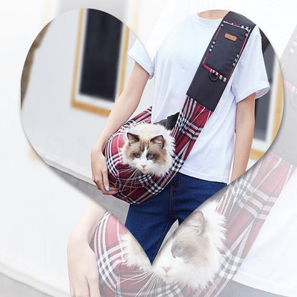Lighteme Plaid Haustier-Umhängetasche (2 Farben)