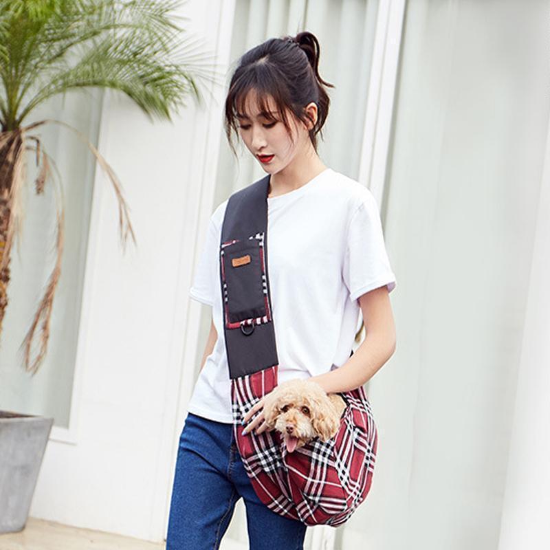 Lighteme Plaid Haustier-Umhängetasche (2 Farben)