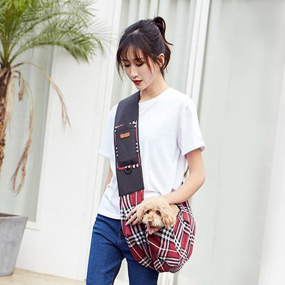 Lighteme Plaid Haustier-Umhängetasche (2 Farben)