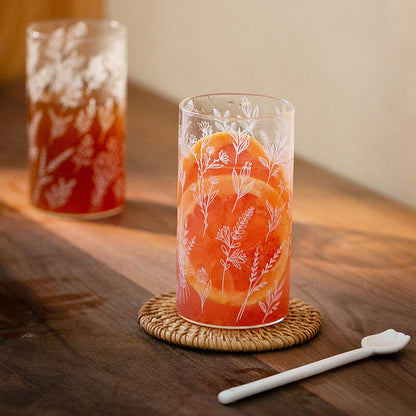 Lighteme Plant Printed Glass Cup