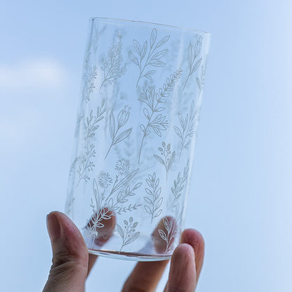 Lighteme Plant Printed Glass Cup