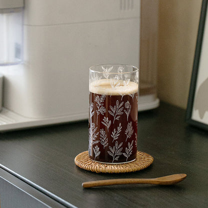 Lighteme Plant Printed Glass Cup