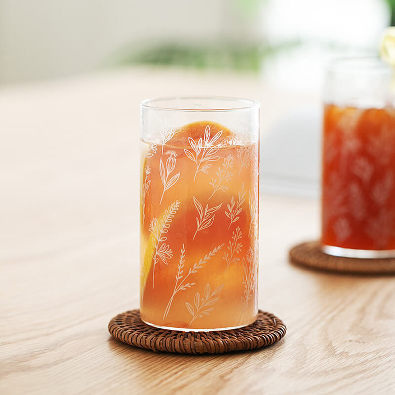 Lighteme Plant Printed Glass Cup