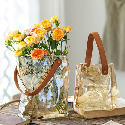 Lighteme Pleated Bag Glass Vase