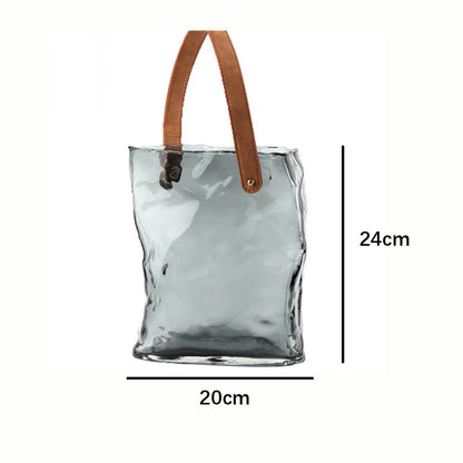 Lighteme Pleated Bag Glass Vase