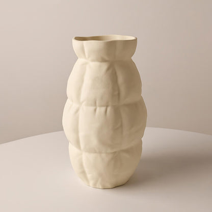 Lighteme Pleated Grid Ceramic Vase
