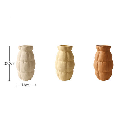 Lighteme Pleated Grid Ceramic Vase