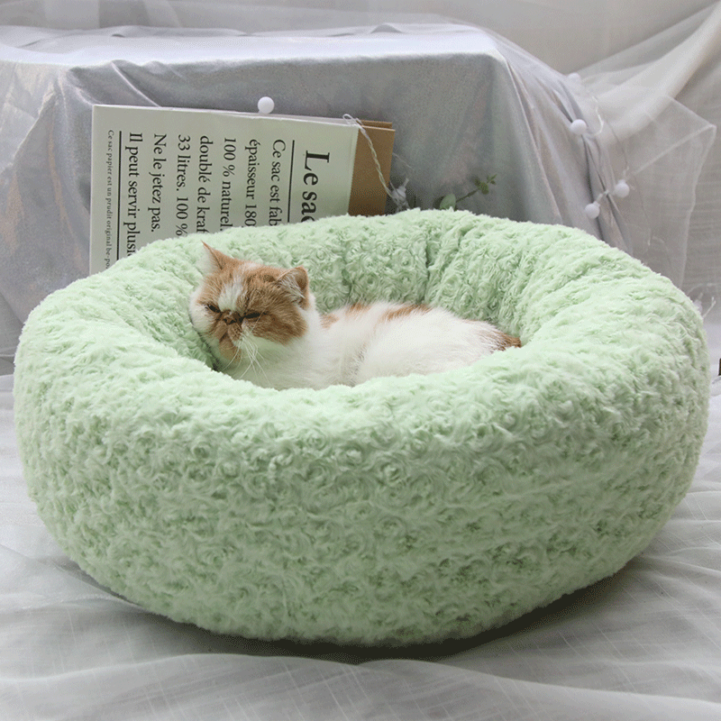 Lighteme Plüsch-Katzen- und Hundebett, flauschiges Bett für Herbst und Winter (3 Farben &amp; 3 Größen)