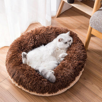Lit rond et moelleux en forme de donut pour animaux de compagnie Lighteme Plush (3 couleurs et 2 tailles)