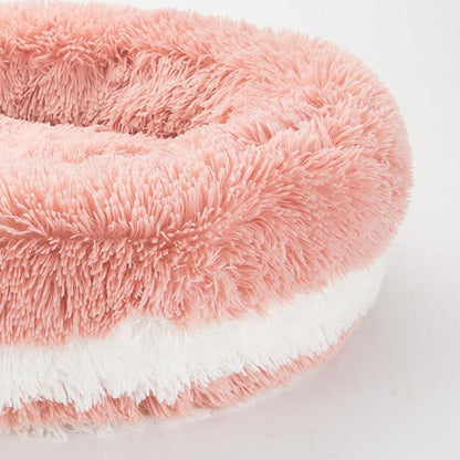 Lit rond et moelleux en forme de donut pour animaux de compagnie Lighteme Plush (3 couleurs et 2 tailles)
