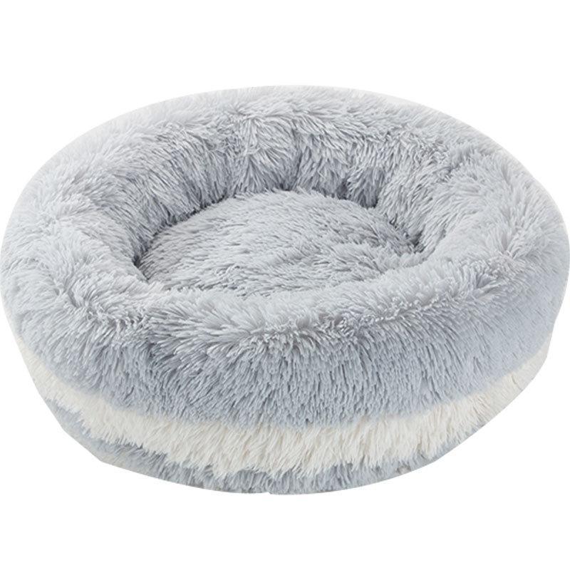 Lit rond et moelleux en forme de donut pour animaux de compagnie Lighteme Plush (3 couleurs et 2 tailles)