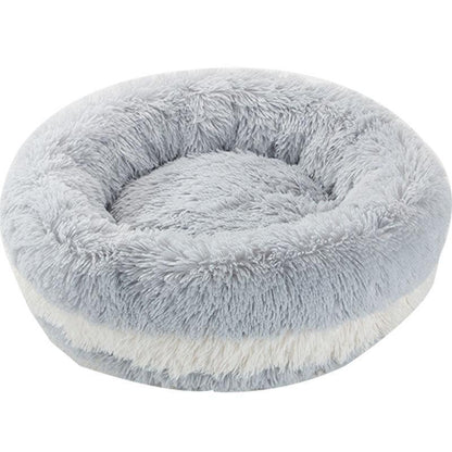 Lit rond et moelleux en forme de donut pour animaux de compagnie Lighteme Plush (3 couleurs et 2 tailles)