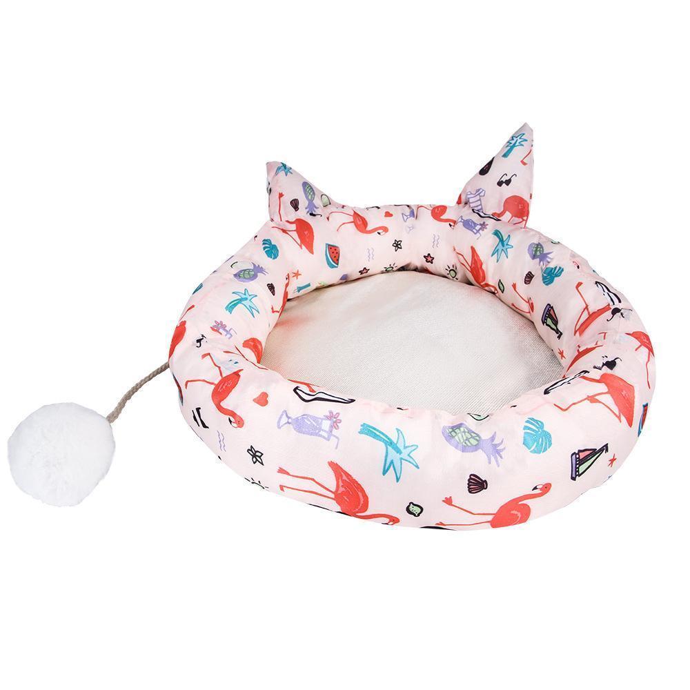 Litière chaude pour chatons Lighteme Pompom Cute Cat Ear Bed (4 couleurs et 3 tailles)