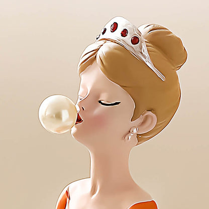 Lighteme Taschentuchbox aus Kunstharz im Prinzessinnenkleid