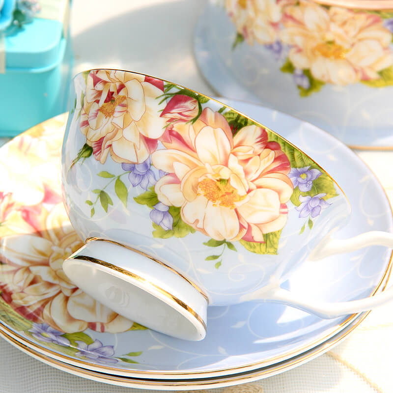 Lighteme Teekannen-Set aus bedrucktem Knochenporzellan