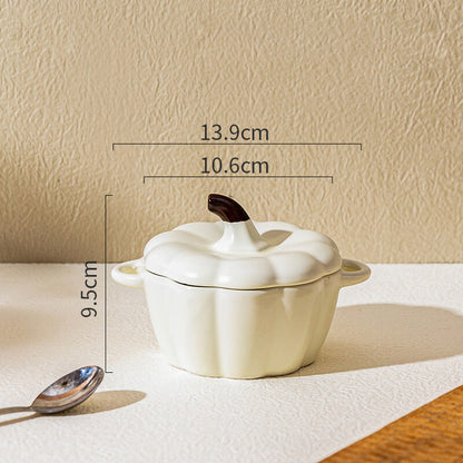 Lighteme Pumpkin Shape Ceramic Baking Bowl