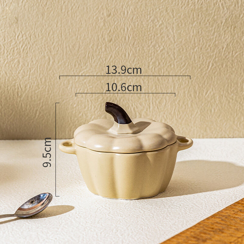 Lighteme Pumpkin Shape Ceramic Baking Bowl