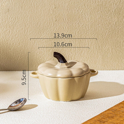 Lighteme Pumpkin Shape Ceramic Baking Bowl