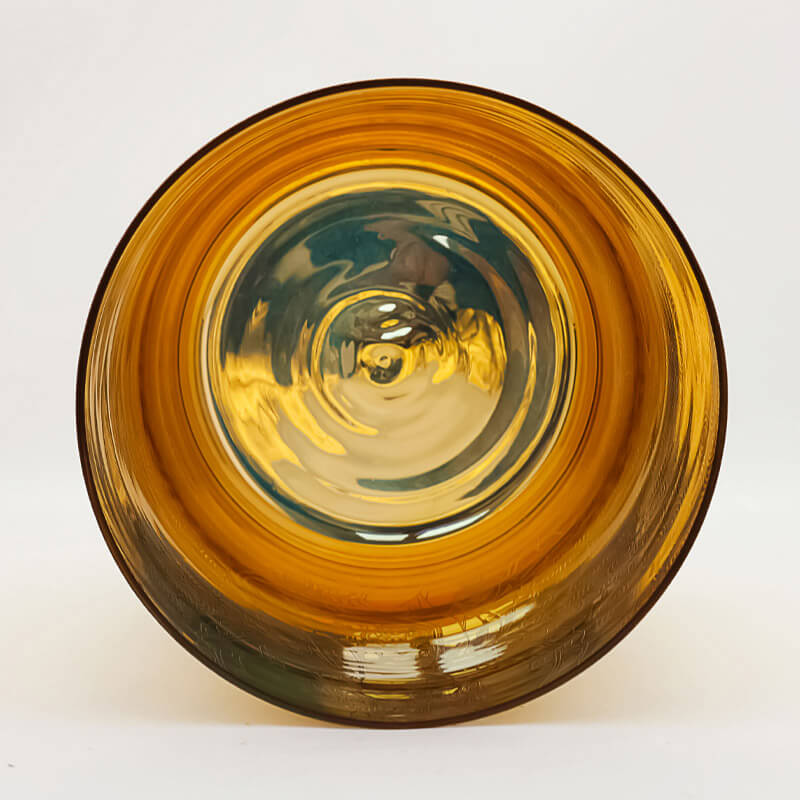 Lighteme Pure Gold 8 Inch Crystal Singing Bowl with Pattern Design Quartz Sound Bowl 432Hz/440Hz