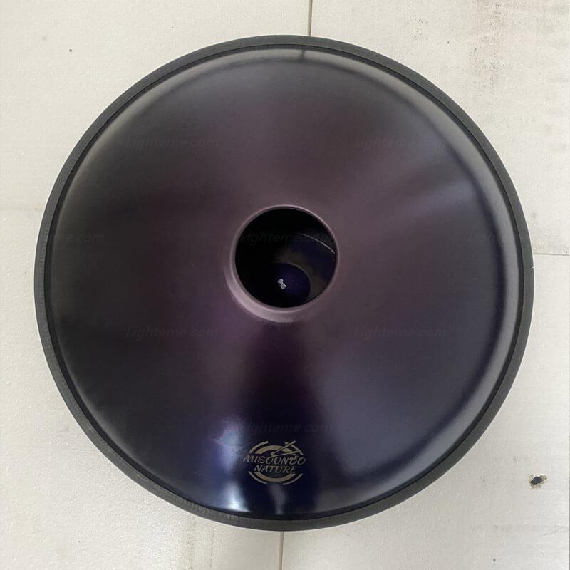MiSoundofNature 22 Inches 10 Notes C Major High-end Nitride Steel Handmade Hand Pan Drum, Available in 432 Hz and 440 Hz