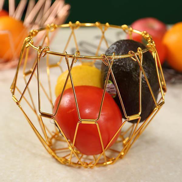 Panier pliable Lighteme en fil d'acier inoxydable (3 couleurs et 3 tailles)