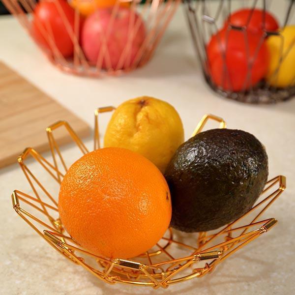 Panier pliable Lighteme en fil d'acier inoxydable (3 couleurs et 3 tailles)