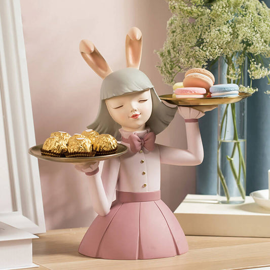 Lighteme Aufbewahrungsbox aus Kunstharz mit Kaninchenmädchen