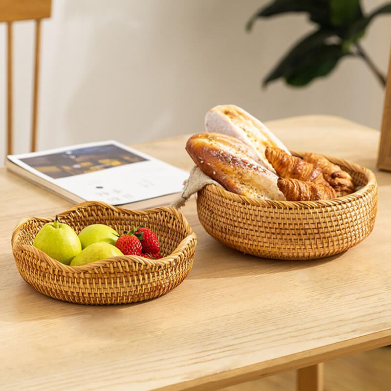 Panier de rangement en rotin Lighteme