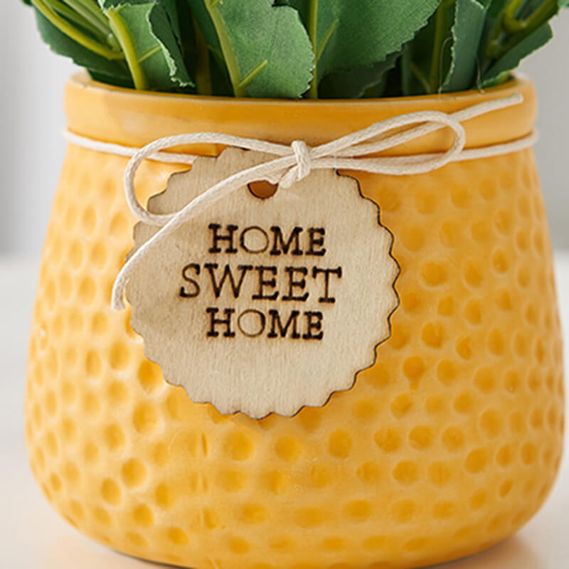 Lighteme Embossed Ceramic Potted Plant