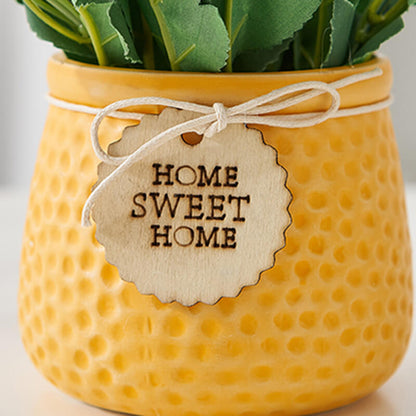 Lighteme Embossed Ceramic Potted Plant