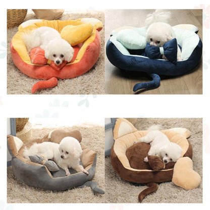 Lighteme Hundehütte mit herausnehmbarer, weicher Polsterung (5 Farben &amp; 4 Größen)