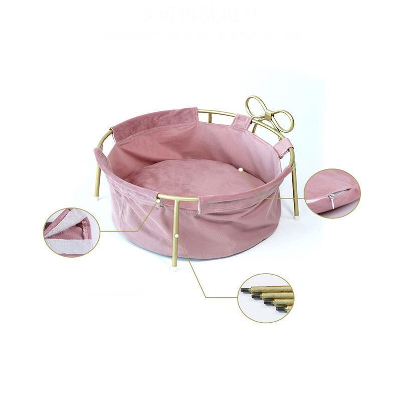 Lit pour chat Lighteme avec support métallique amovible et portable (2 couleurs)