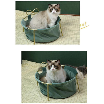 Lit pour chat Lighteme avec support métallique amovible et portable (2 couleurs)