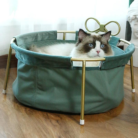 Lit pour chat Lighteme avec support métallique amovible et portable (2 couleurs)