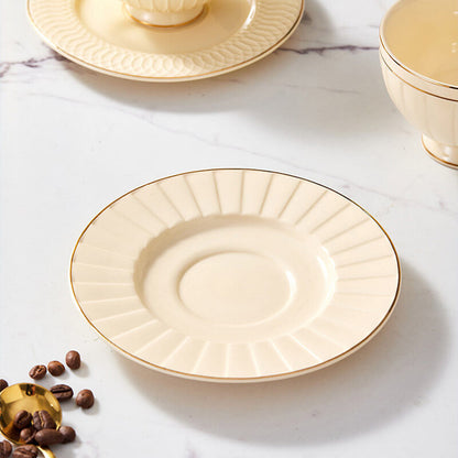 Ensemble tasse à café et soucoupe rétro en céramique Lighteme