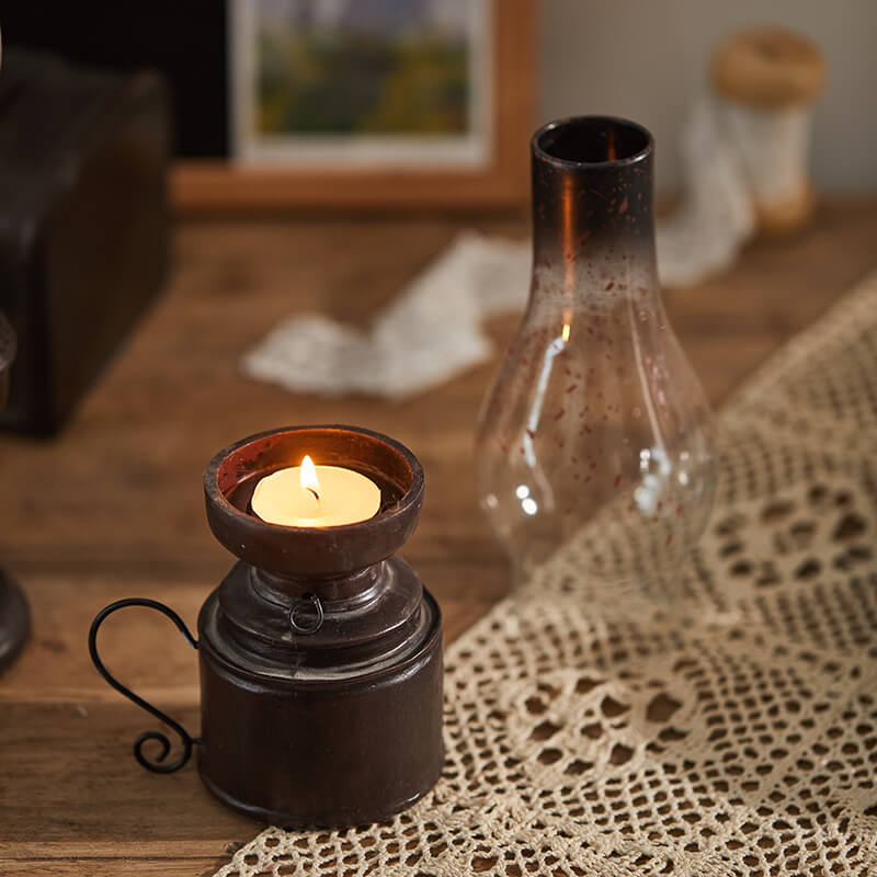 Bougeoir en verre rétro en forme de kérosène Lighteme