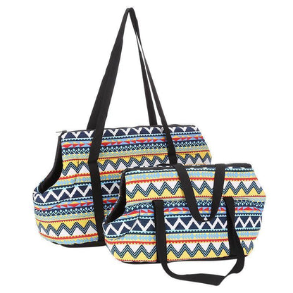 Lighteme Retro-Muster Haustiertasche mit schräger Öffnung (2 Größen)