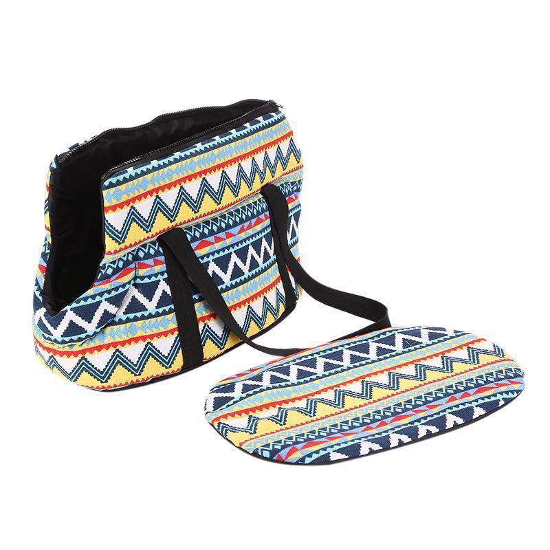 Lighteme Retro-Muster Haustiertasche mit schräger Öffnung (2 Größen)