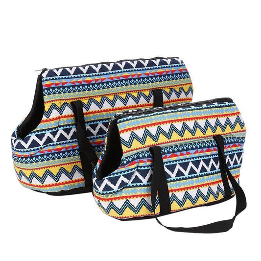 Lighteme Retro Pattern Oblique Opening Pet Bag (2 sizes)