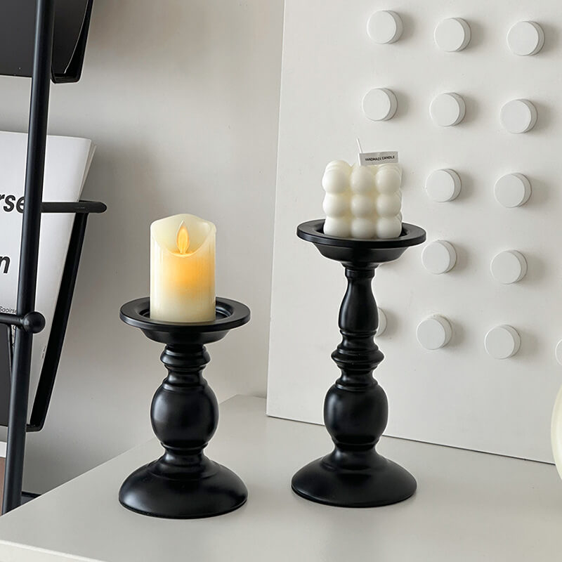 Lighteme Roman Column Matte Black Candelabra