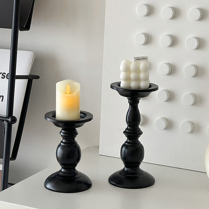 Lighteme Roman Column Matte Black Candelabra