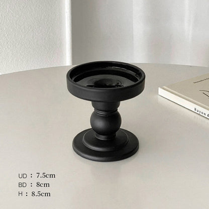 Lighteme Roman Column Matte Black Candelabra