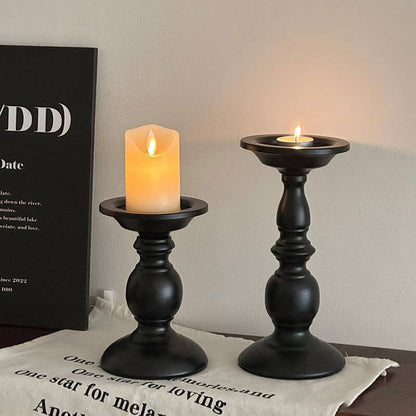 Lighteme Roman Column Matte Black Candelabra
