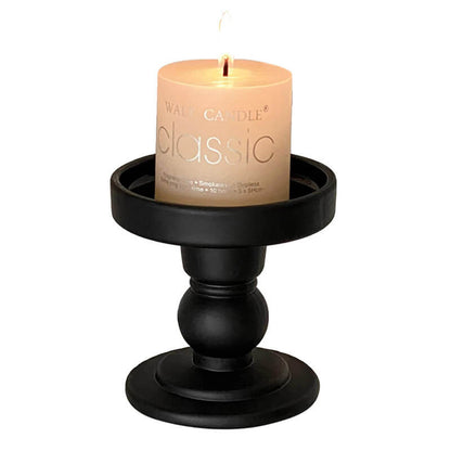 Lighteme Roman Column Matte Black Candelabra