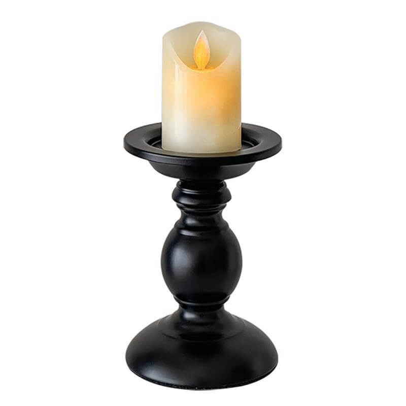 Lighteme Roman Column Matte Black Candelabra
