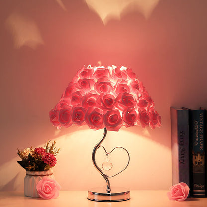 Lampe de bureau Lighteme en cristal rose
