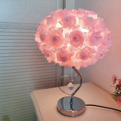 Lampe de bureau Lighteme en cristal rose