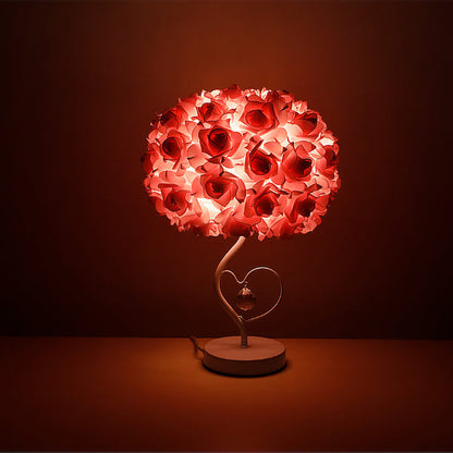 Lampe de bureau Lighteme en cristal rose